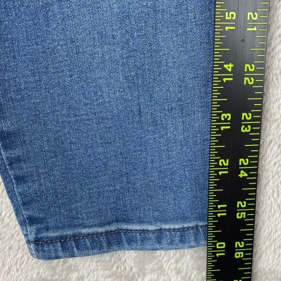 Buffalo Womens Jeans 10/30 Blue Denim Mid-Rise Stretch Straight Ankle Grazer - Picture 4 of 13